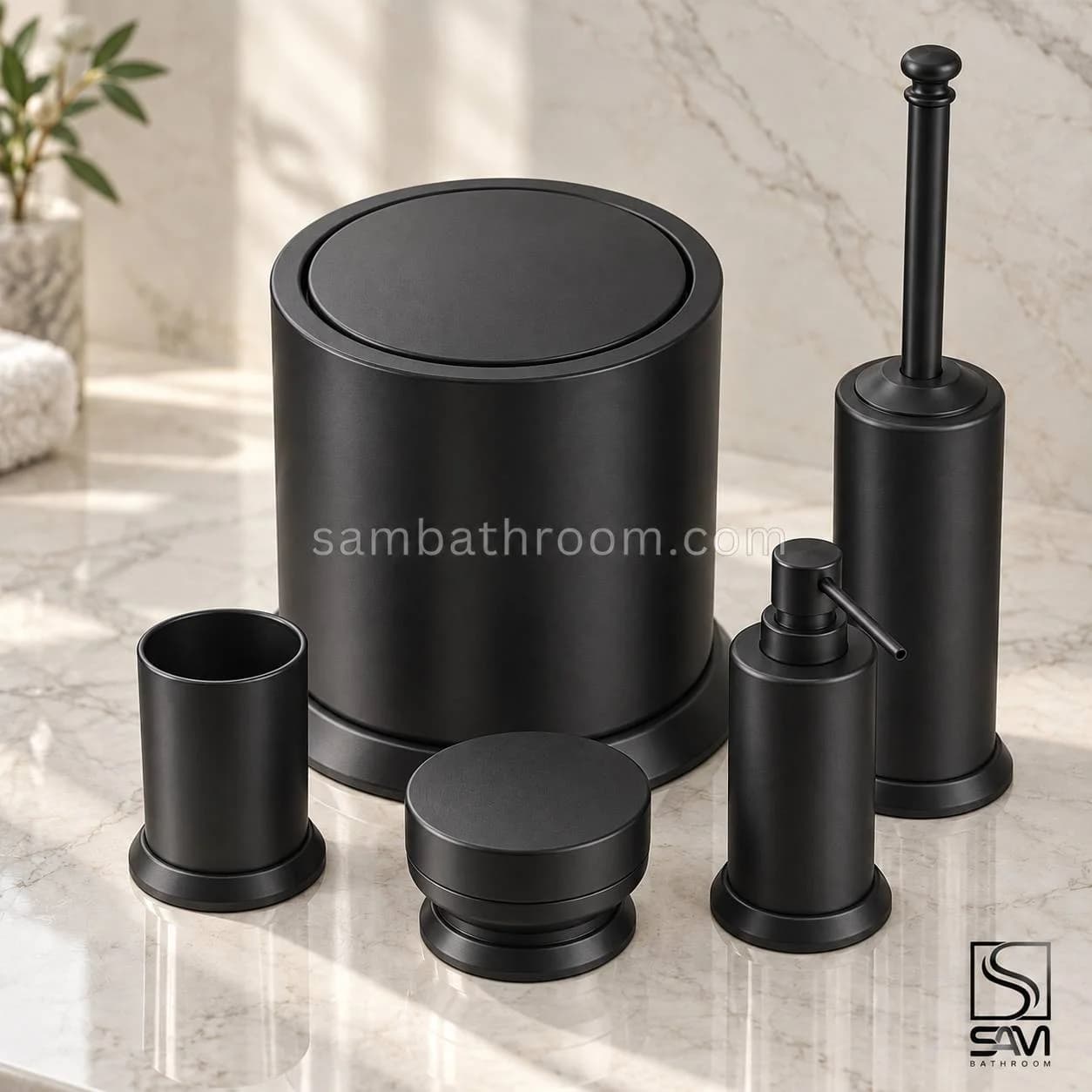 ست سرویس بهداشتی استیل رومیزی ۵ پارچه — تصویر ۴