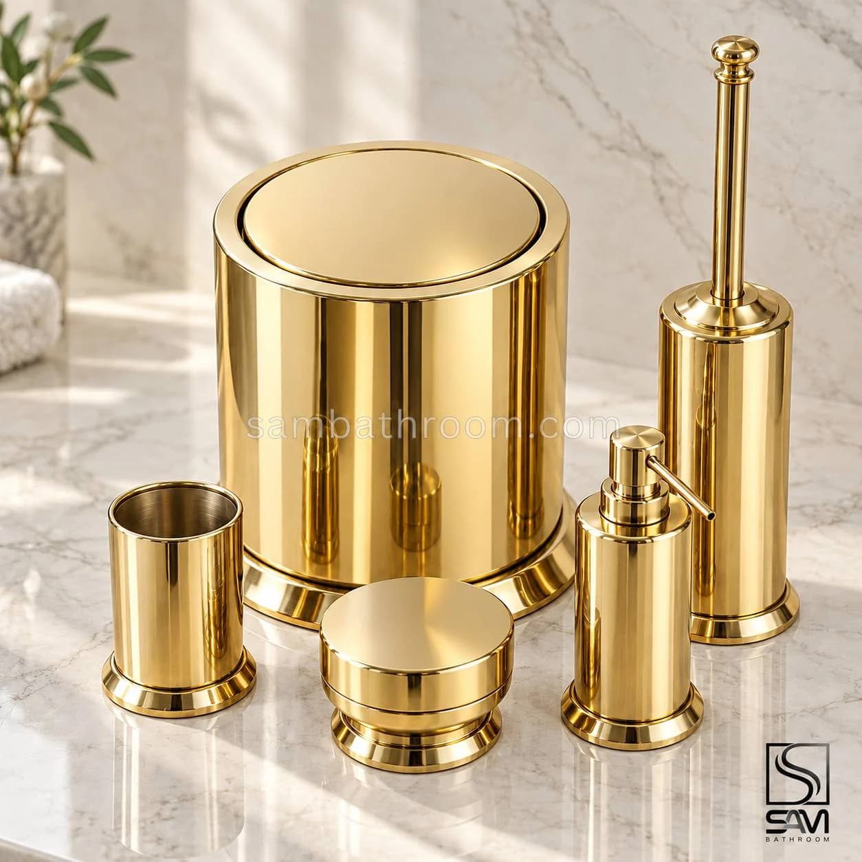 ست سرویس بهداشتی استیل رومیزی ۵ پارچه