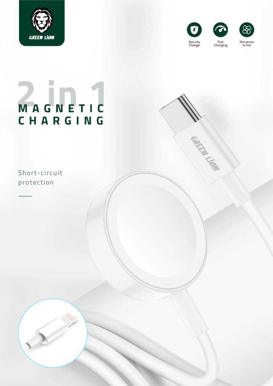 کابل شارژ گرین لاین مغناطیسی 2 کاره Magnetic Cable — تصویر ۳