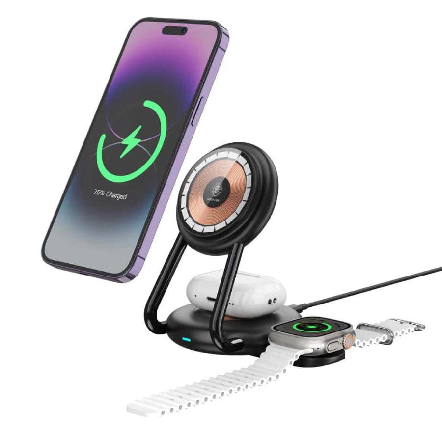 شارژر بی سیم گرین لاین 3 کاره مدل MagCharge Hub — تصویر ۷