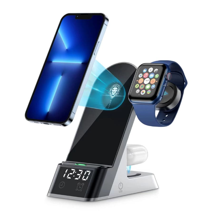 استند شارژر وایرلس ۶ کاره ی گرین لاین 15w — تصویر ۲