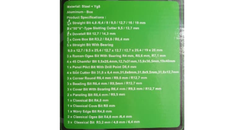 ست تیغ اورفرز Blade Cut شفت 8 میلی‌متر مجموعه 50 عددی — تصویر ۴