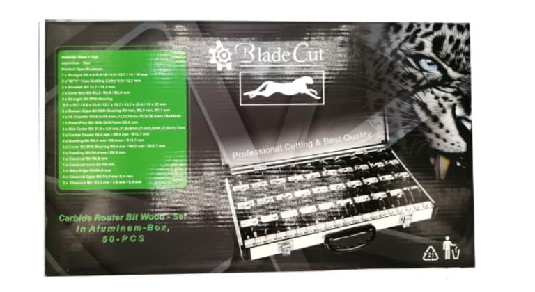 ست تیغ اورفرز Blade Cut شفت 8 میلی‌متر مجموعه 50 عددی — تصویر ۲