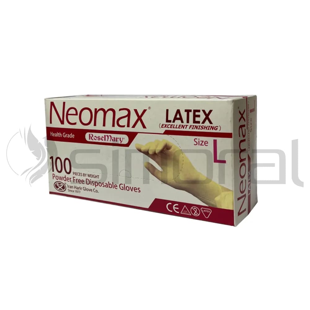 دستکش لاتکس بدون پودر Neomax سایز Large