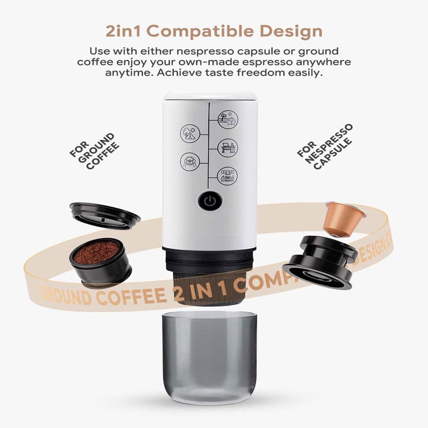 اسپرسو ساز شارژی مسافرتی آیکافیلاس مدل ME2410 «مشکی» | Icafilas Travel Espresso Maker — تصویر ۵