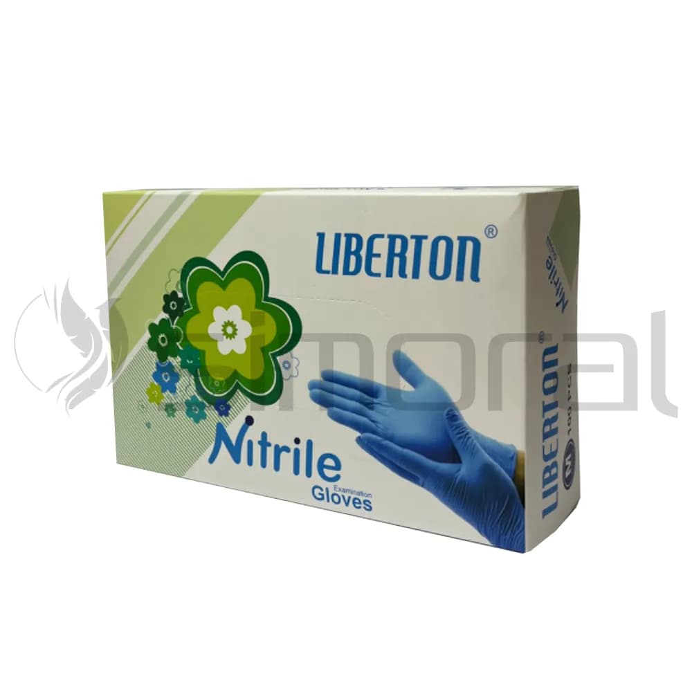 دستکش نیتریل آبی Liberton سایز Large
