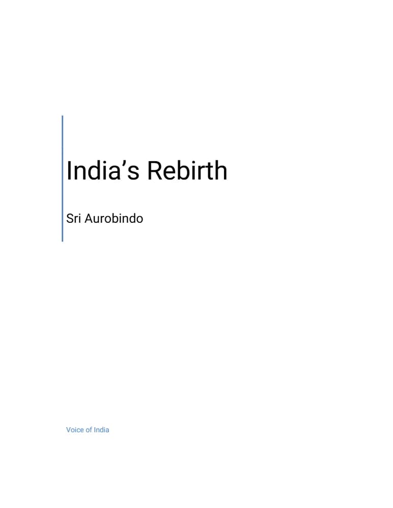کتاب India’s Rebirth (تولد دوباره هند) نسخه انگلیسی PDF
