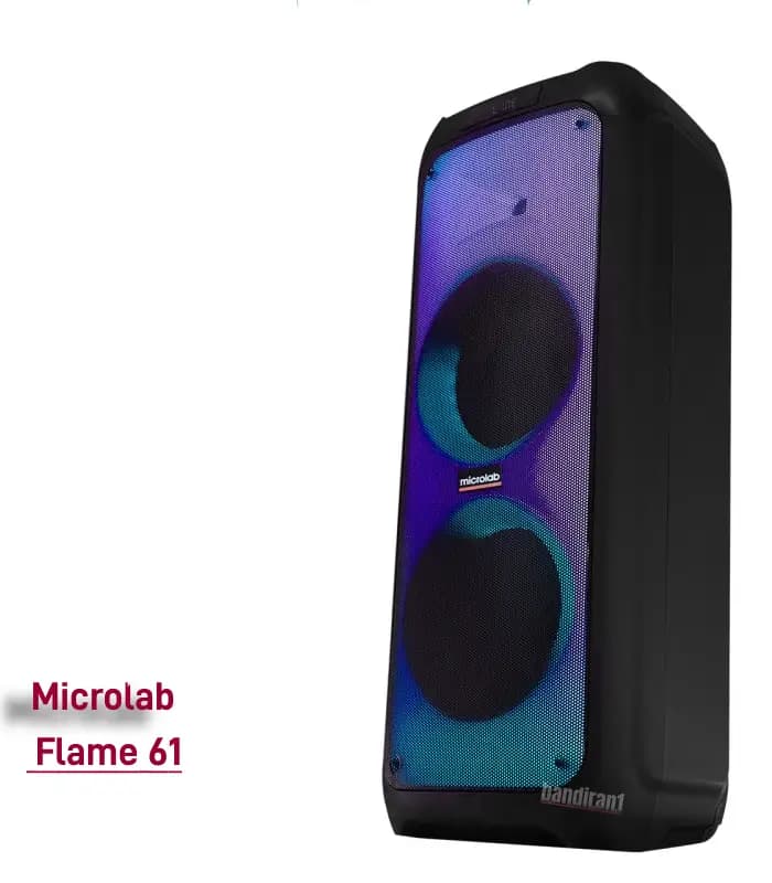 اسپیکر شارژی میکرولب مدل فلایم flame 61