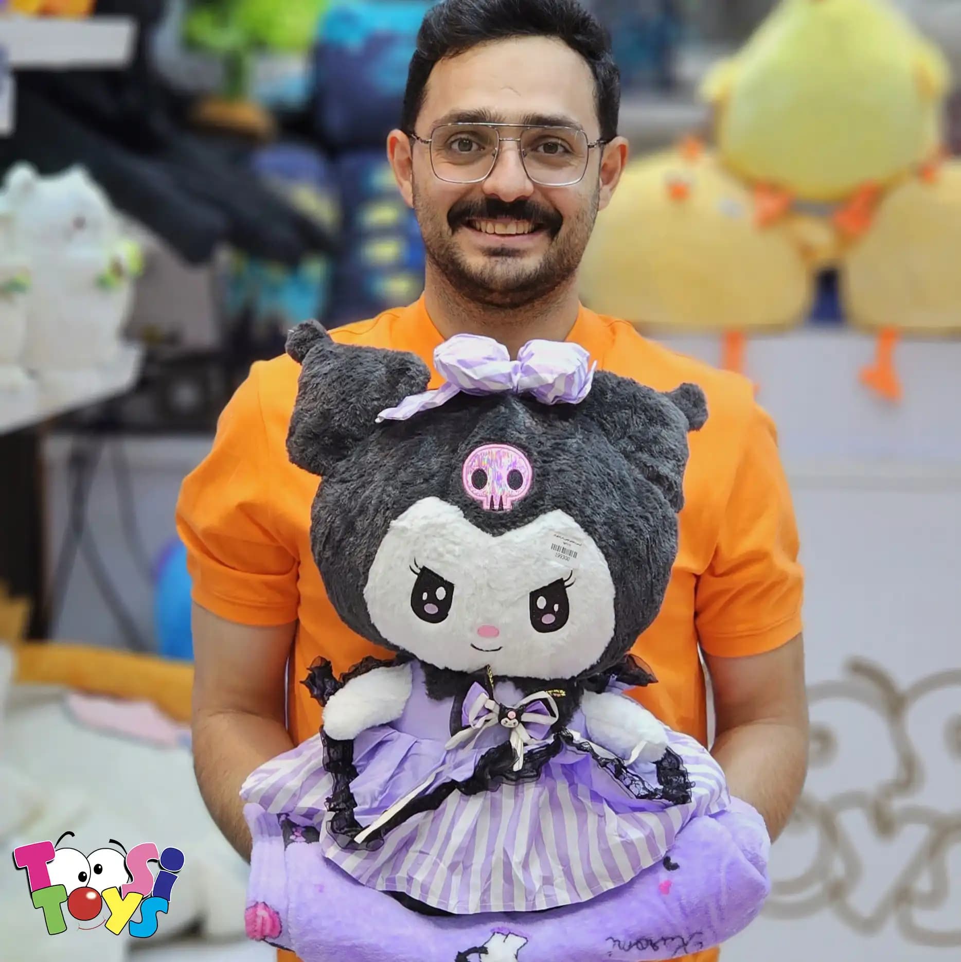 عروسک پتو بالشتی کرومی و ملودی لباس دار — تصویر ۲