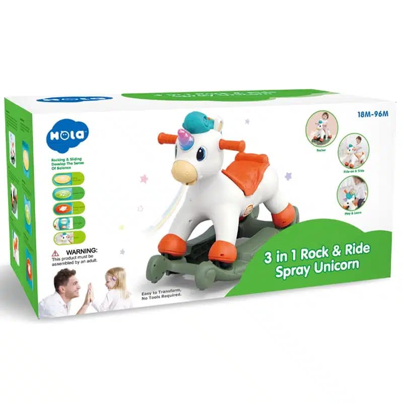 راکر یونیکورن 3 کاره موزیکال هولا تویز Hola Toys