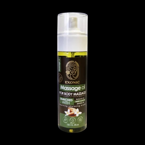 روغن ماساژ بدن اکسونیک بادام شیرین و یاس – تغذیه، نرمی و آرامش عمیق