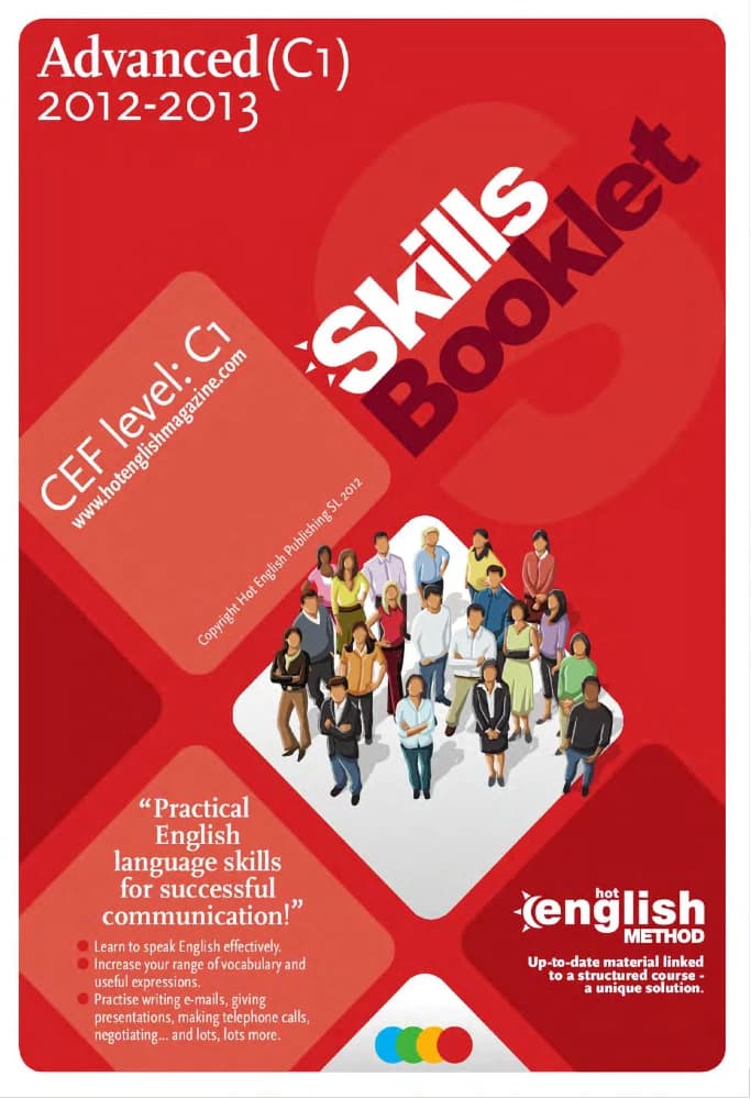 کتاب Hot English Skills Booklet Advanced Students Edition (جزوه مهارت‌های انگلیسی هات – نسخه دانش‌آموزی پیشرفته) نسخه انگلیسی PDF
