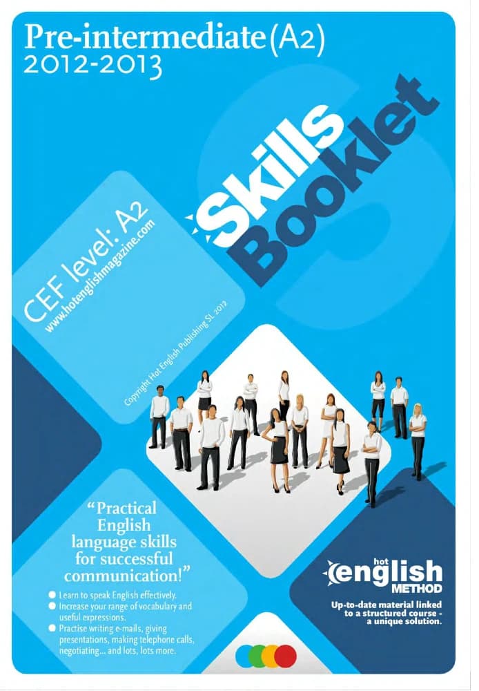 کتاب Hot English Skills Booklet Pre-Intermediate Students Edition (جزوه مهارت‌های انگلیسی هات – نسخه دانش‌آموزی پیش‌متوسط) نسخه انگلیسی PDF