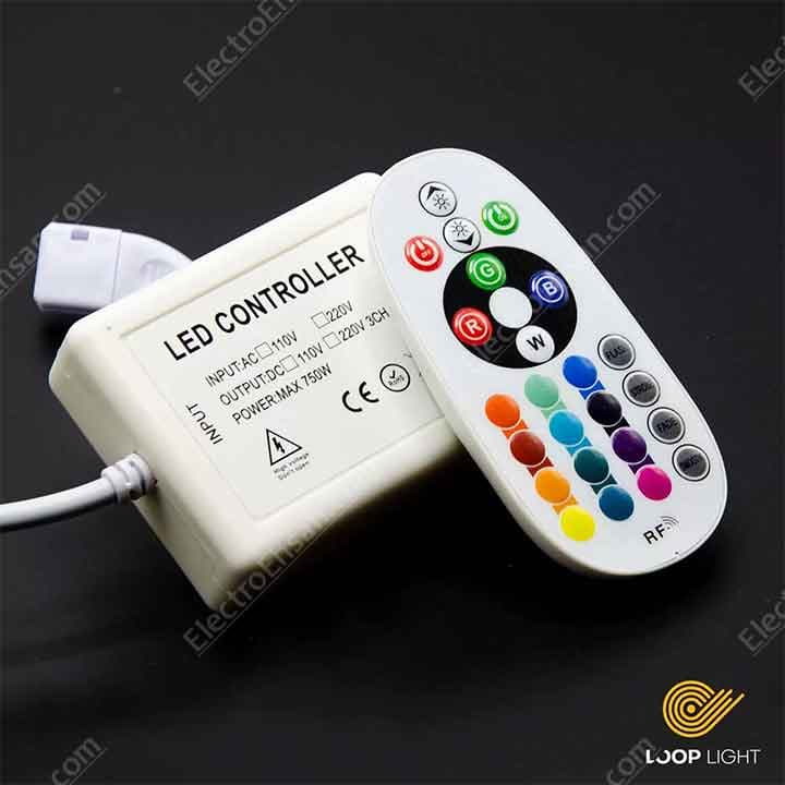 ریموت کنترل ریسه RGB لوپ لایت 220 ولت مدل RF — تصویر ۲
