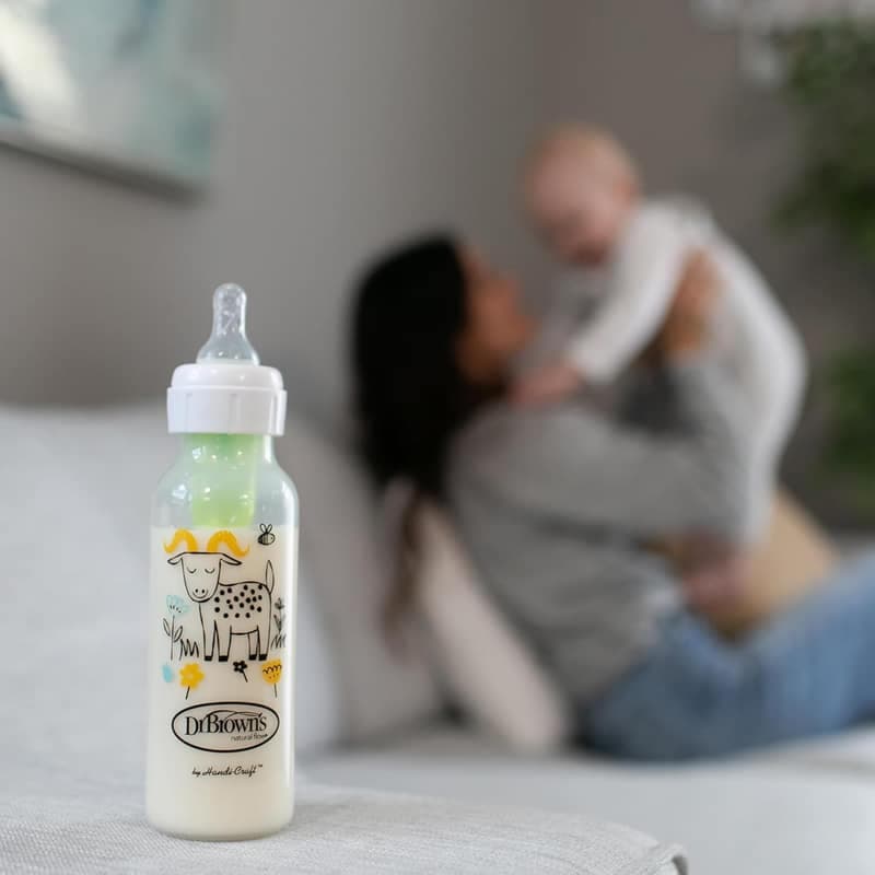 پک شیشه شیر 250 میل طرح سنجاب و بز باریک آپشن پلاس دکتر براونز Dr Brown’s — تصویر ۲