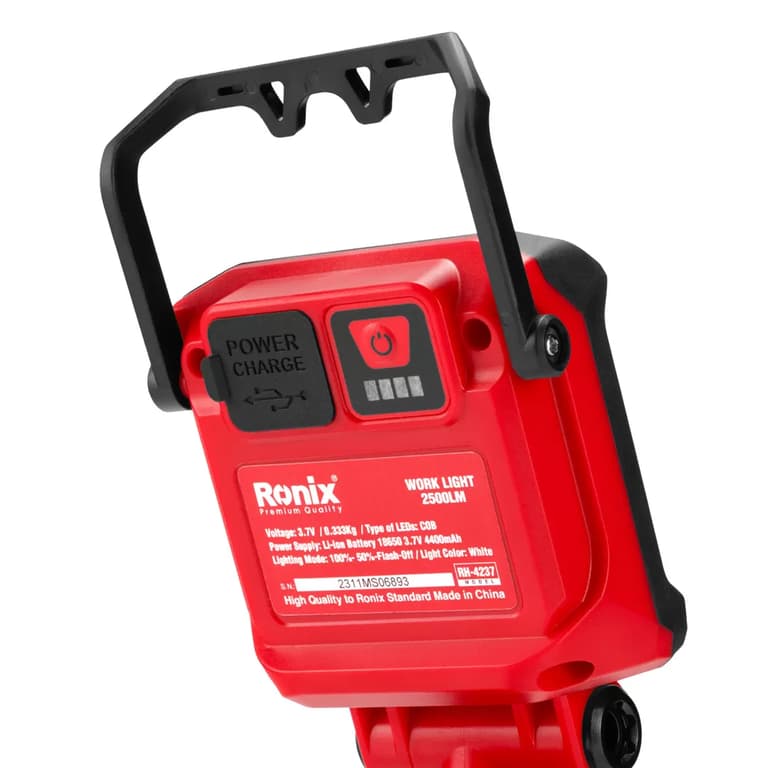 نور افکن سه پایه شارژِی رونیکس مدل RH-4237 — تصویر ۵