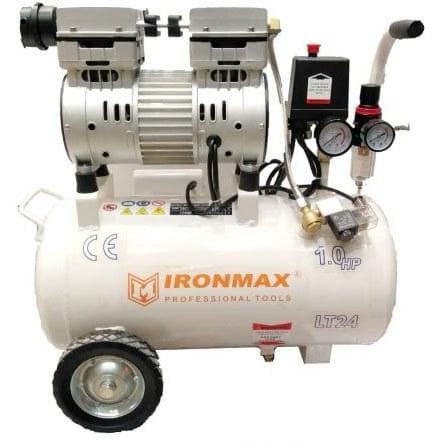 کمپرسور باد 24 لیتری دو سیلندر سایلنت IRONMAX مدل IM-S2410