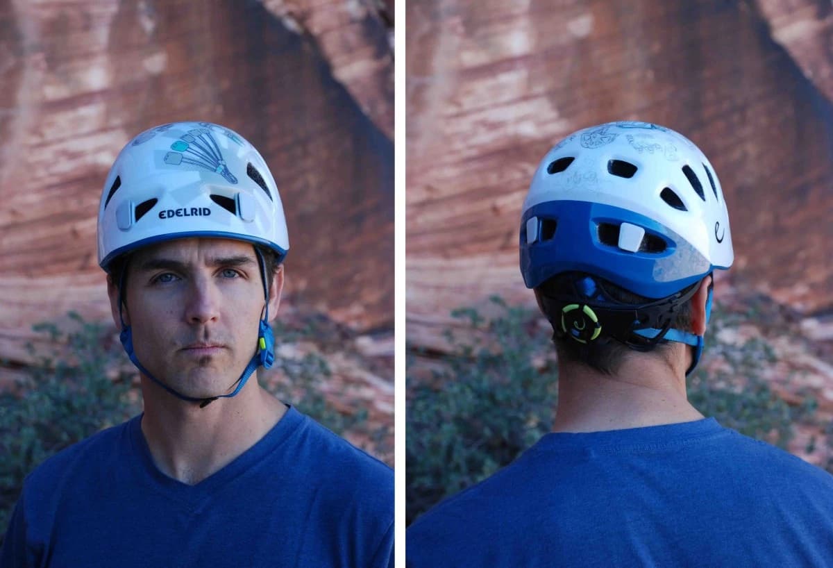 کلاه ایمنی ادلراید (صورتی-سفید) EDELRID مدل SHIELD II — تصویر ۷