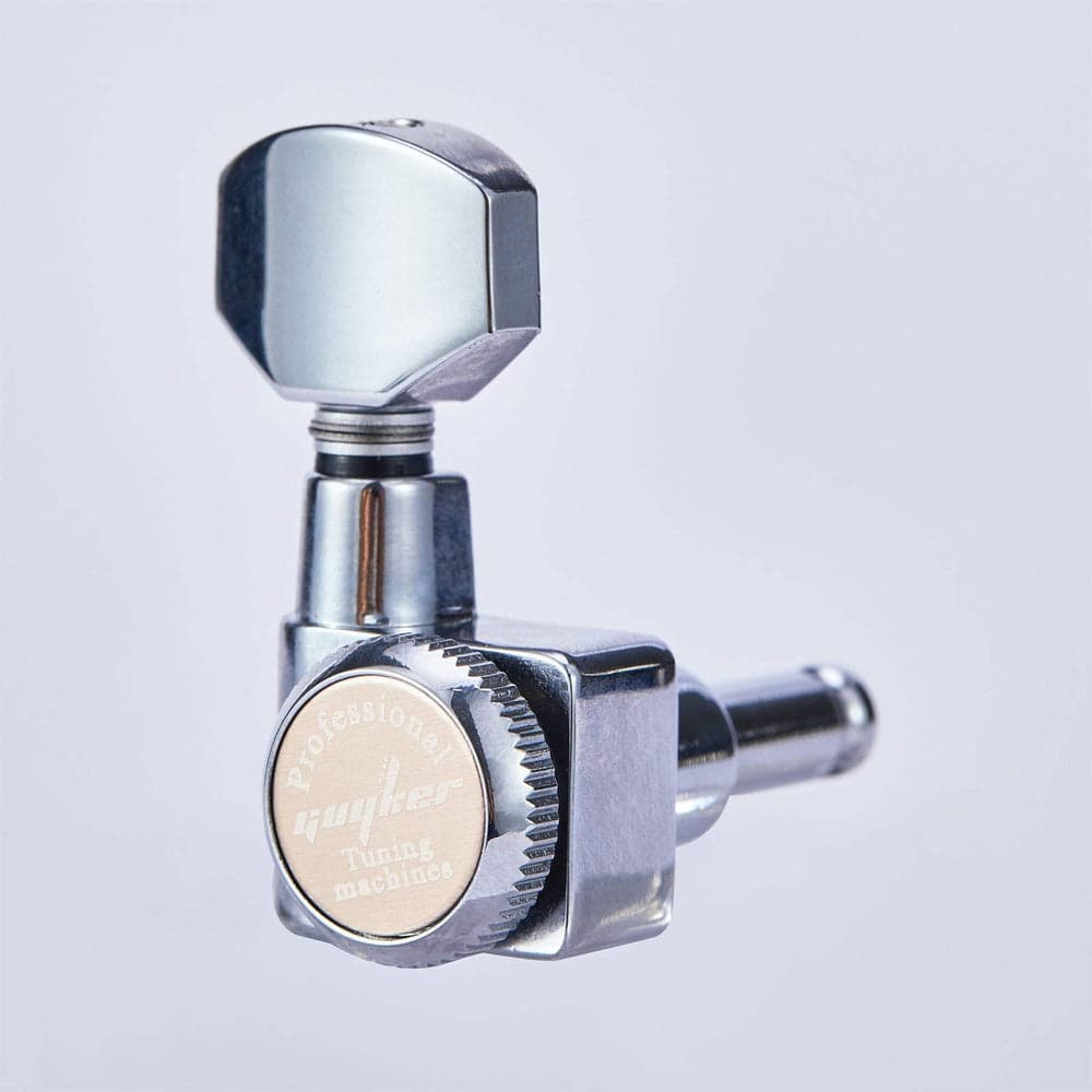 ماشین هد گیتار الکتریک بدون پیچ رنگ سیلور GK-434SP 6 Right Hand In-line Guitar Tuning Key Pegs No Scre — تصویر ۳