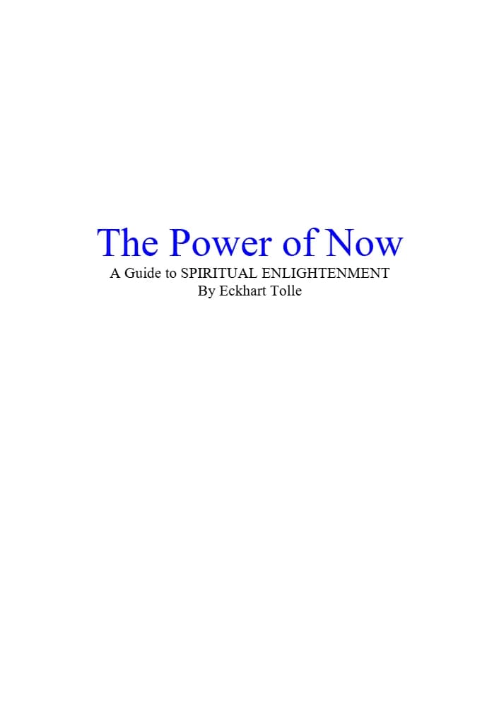 کتاب The Power of Now (قدرت حال) نسخه انگلیسی PDF | Eckhart Tolle
