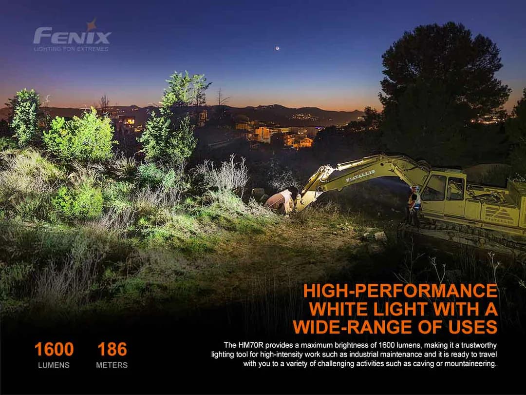 هدلامپ فنیکس 1600 لومن مدل HM70R شارژی FENIX HM70R RECHARGEABLE 1600L HEADLAMP — تصویر ۲