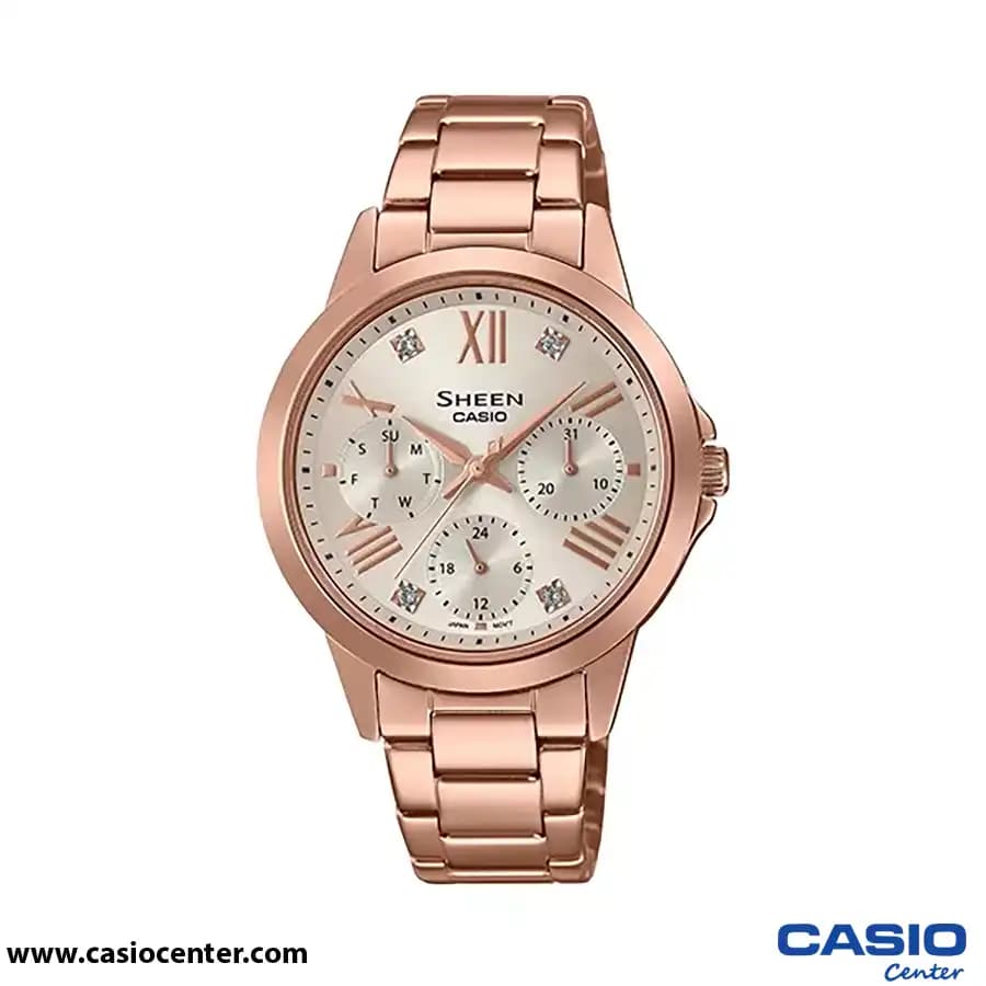 ساعت مچی زنانه کاسیو شین اصل مدل SHE-3516PG-9AUDF
