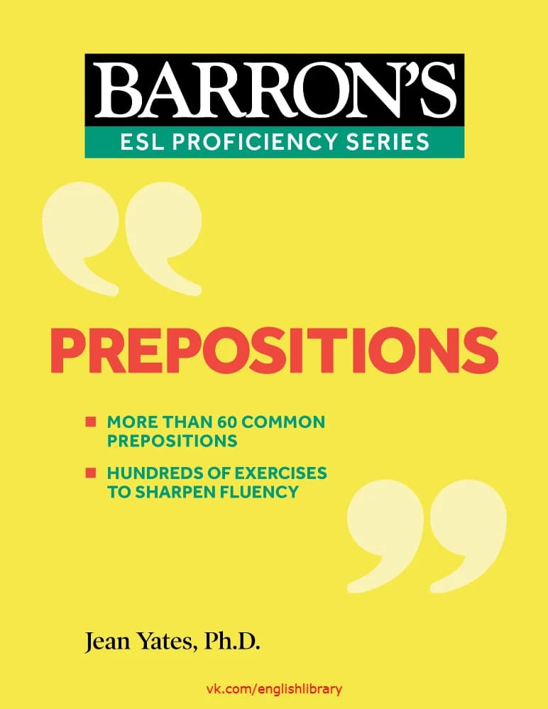 کتاب Prepositions (حروف اضافه) نسخه انگلیسی PDF | Barron’s
