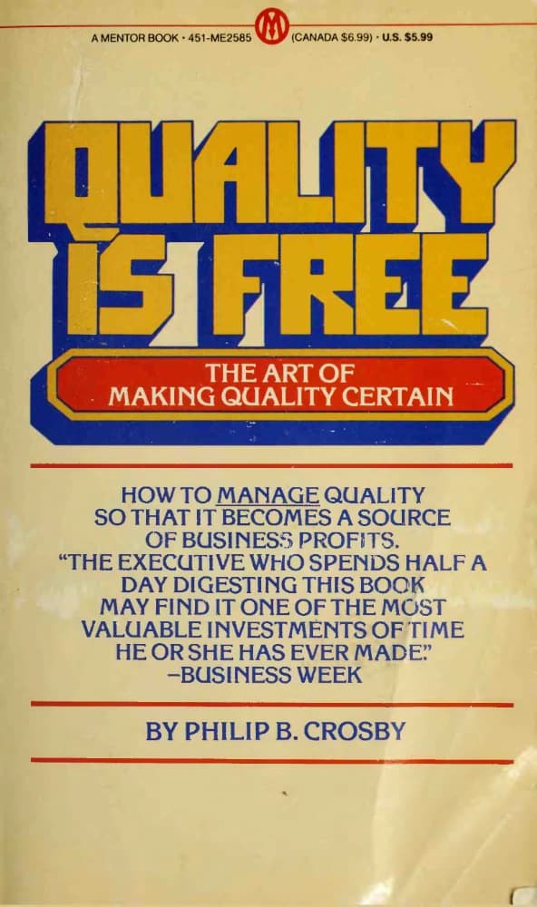 کتاب Quality Is Free (کیفیت رایگان است) نسخه انگلیسی PDF | Philip B. Crosby