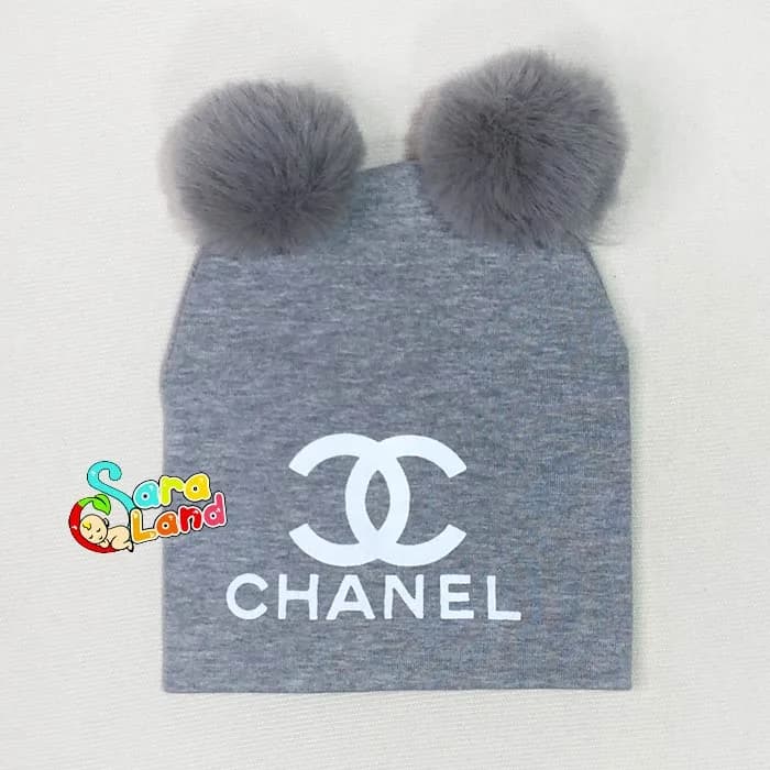 کلاه نوزاد پوم پوم رنگی طرح Chanel — تصویر ۶