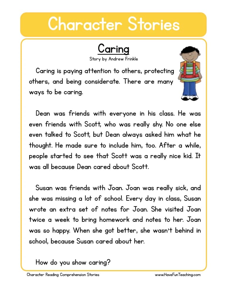 کتاب Reading Comprehension: Character Stories (درک مطلب: داستان‌های شخصیت‌ها) نسخه انگلیسی PDF