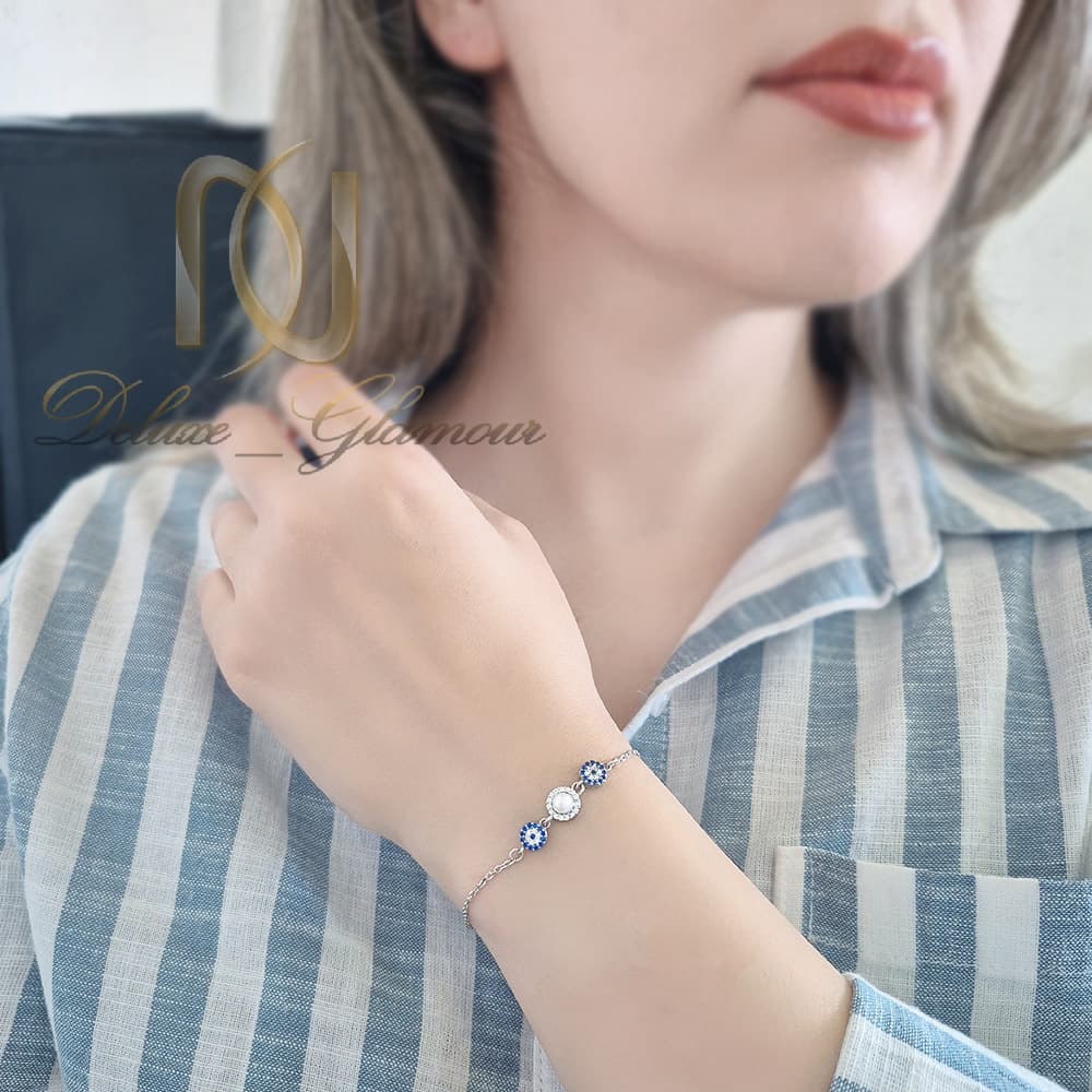 دستبند نقره زنانه مرواریدی — تصویر ۲