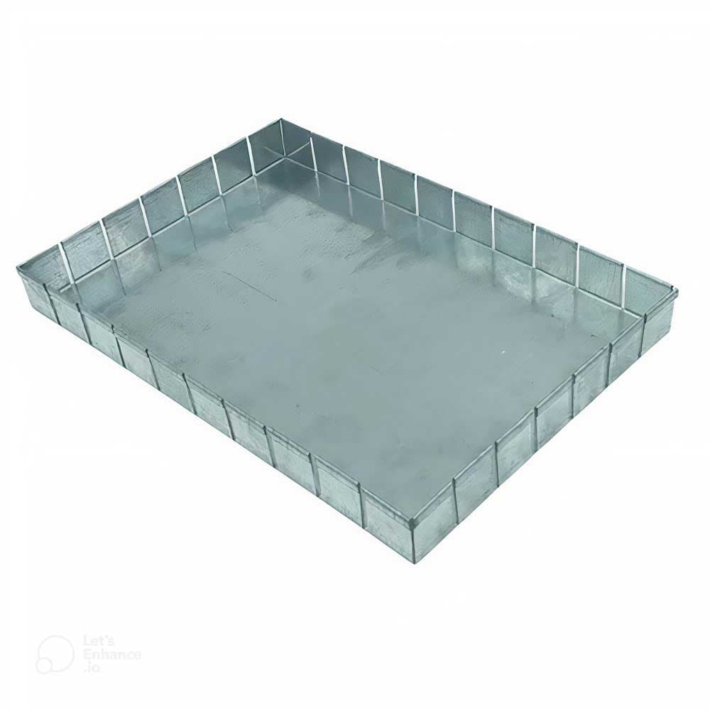 سینی اسلایسی مستطیل مدل مقسم دار گالوانیزه سایز 33×23