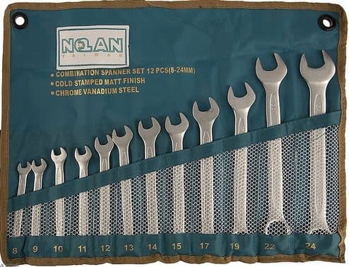 آچار کیفی یکسررینگ و یکسرتخت 12 عددی نولان NOLAN