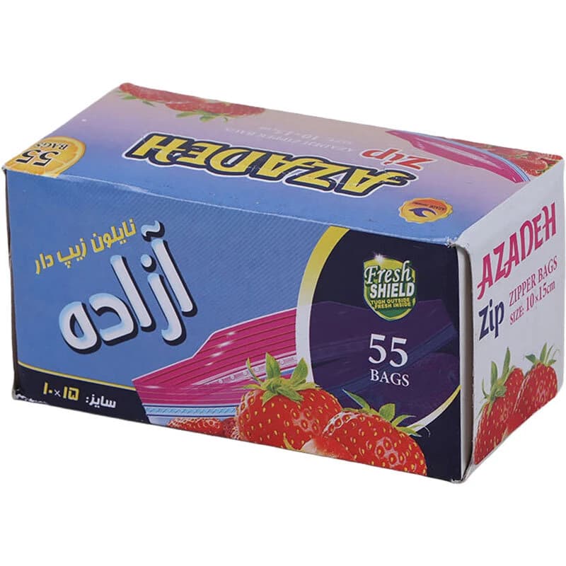 زیپ کیپ پک دار آزاده سایز 15*10 سانتی متر بسته 55 عددی — تصویر ۵