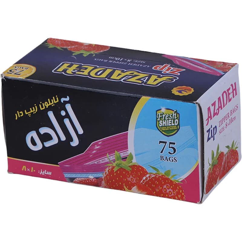 زیپ کیپ پک دار آزاده سایز 10*8 سانتی متر بسته 75 عددی — تصویر ۲