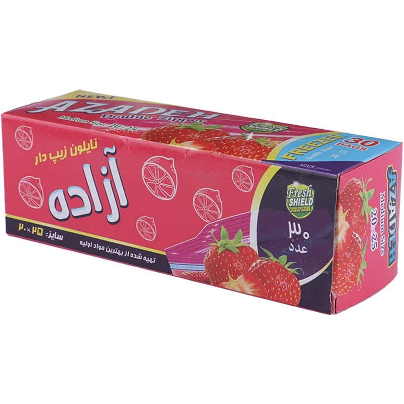 زیپ کیپ پک دار آزاده سایز 25*20 سانتی متر بسته 30 عددی — تصویر ۸
