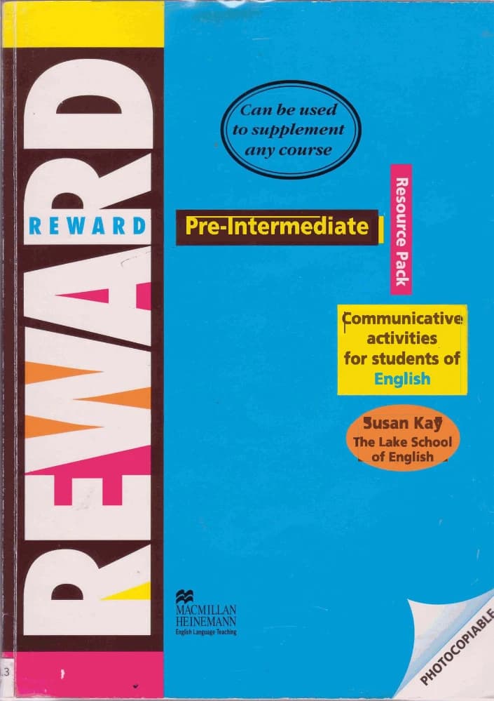 کتاب Reward Pre-Intermediate Resource Pack (بسته منابع ریوارد پیش‌متوسط) نسخه انگلیسی PDF