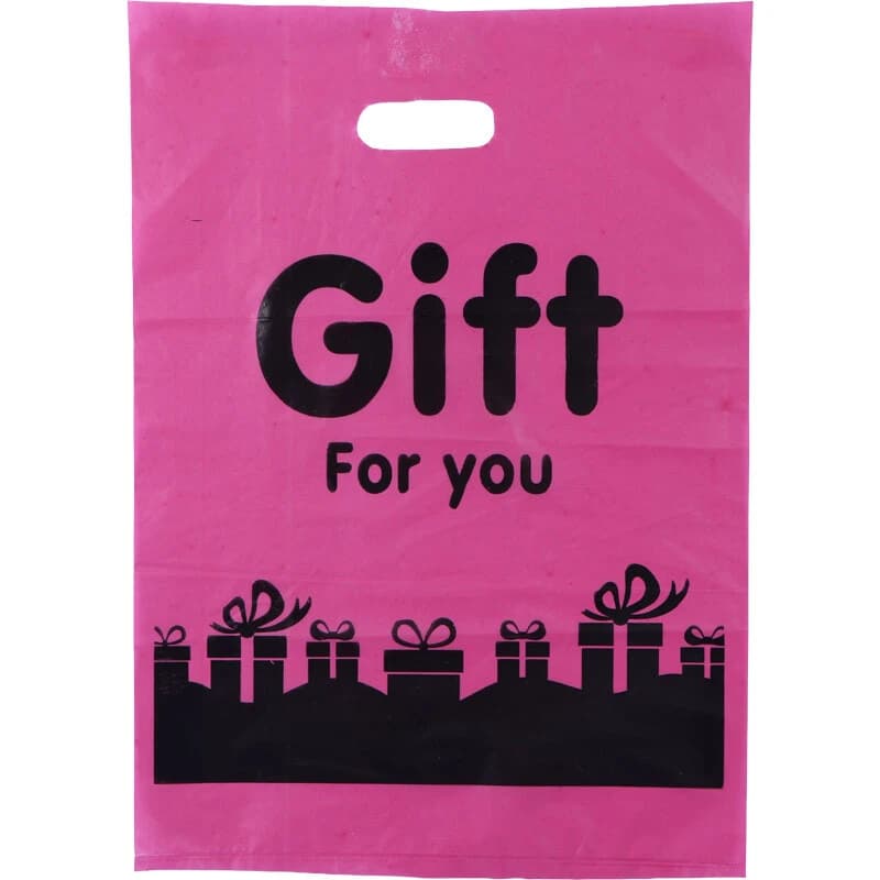 نایلون دسته دار طرح Gift سایز 50*35 سانتی متر بسته 1 کیلویی درجه 2
