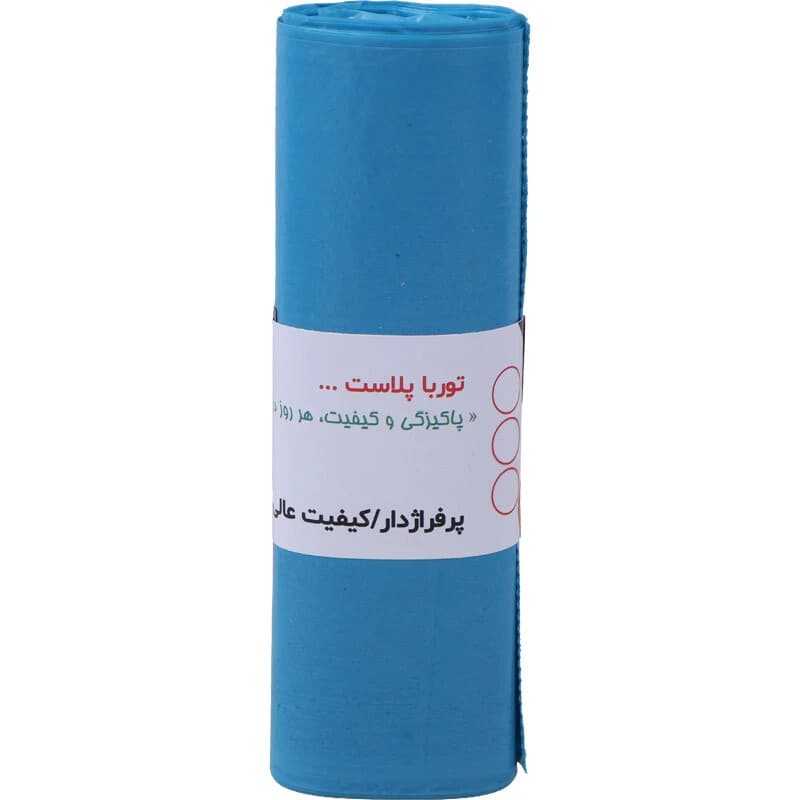 کیسه زباله رولی رنگی توربا سایز 70*55 سانتی متر بسته 90 گرمی