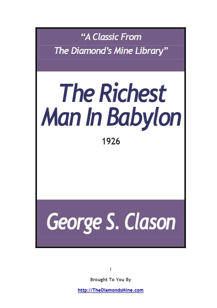 کتاب The Richest Man in Babylon (ثروتمندترین مرد بابل) نسخه انگلیسی PDF | George S. Clason