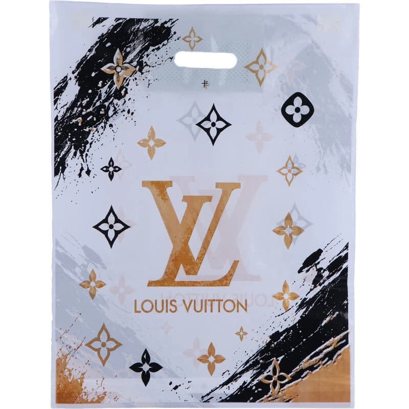 نایلون دسته دار دسته تقویتی طرح Louis Vuitton سایز 50*40 سانتی متر بسته 1 کیلویی کد 2 — تصویر ۲