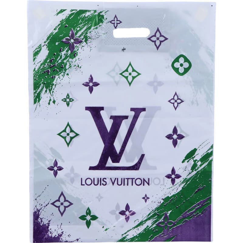 نایلون دسته دار دسته تقویتی طرح Louis Vuitton سایز 50*40 سانتی متر بسته 1 کیلویی کد 2 — تصویر ۳