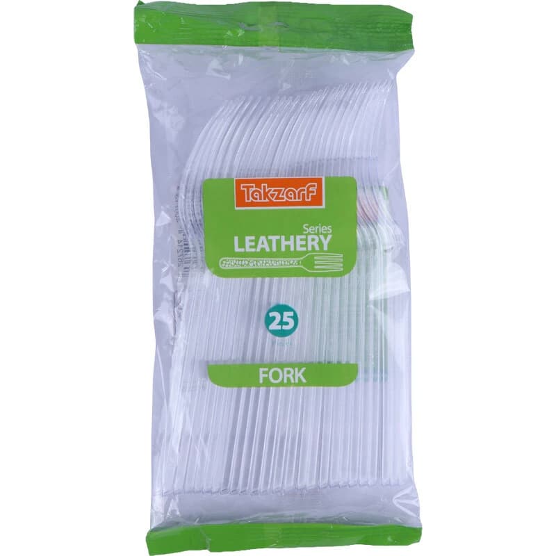 چنگال یکبار مصرف پلاستیکی تک ظرف بسته 25 عددی — تصویر ۴