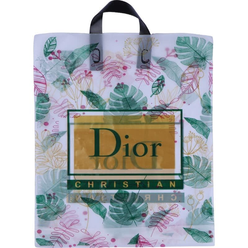 نایلون دسته دار دسته تقویتی طرح Dior سایز 60*45 سانتی متر بسته 1 کیلویی — تصویر ۲