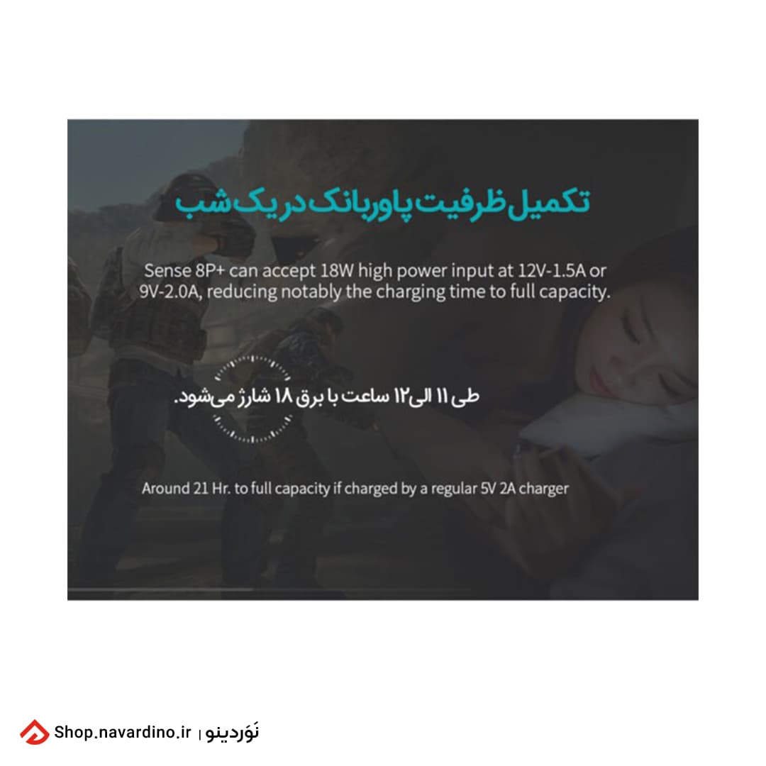 پاوربانک 30000 روموس Sense 8P Plus — تصویر ۸