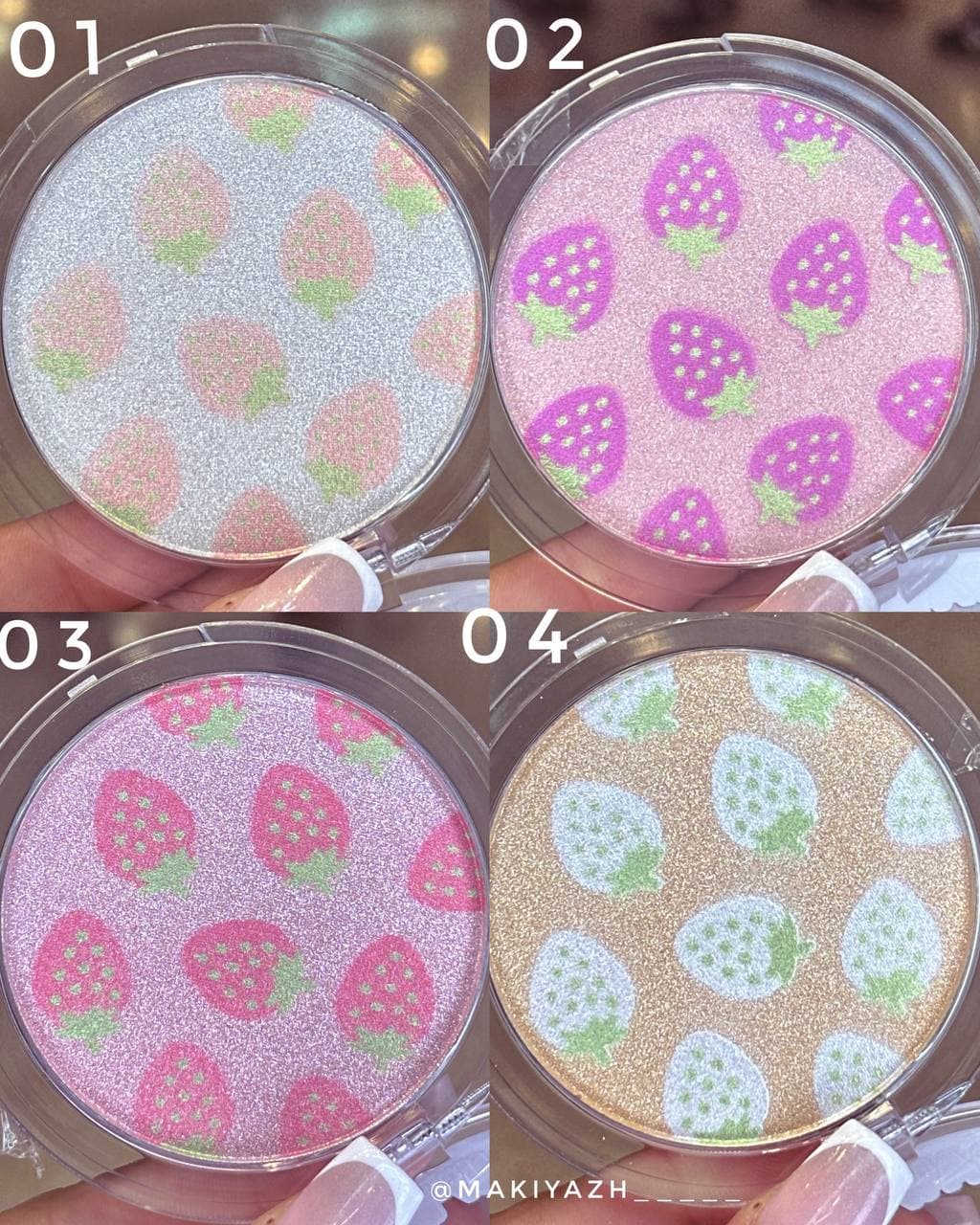 هایلایتر پودری هدی موجی HUDAMOJI مدل Strawberry — تصویر ۲