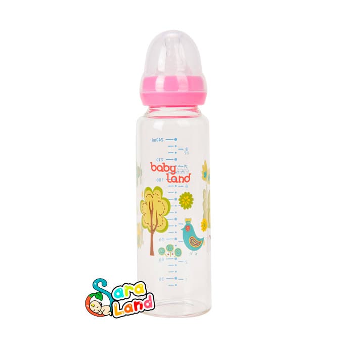 شیشه شیر پیرکس بی بی لند کاور دار ظرفیت 240 میلی لیتر مدل 520 — تصویر ۳