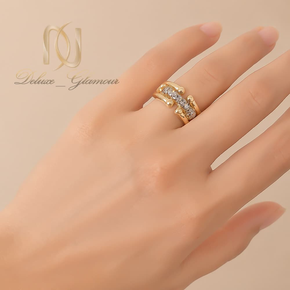 انگشتر نقره زنانه طرح طلا — تصویر ۳