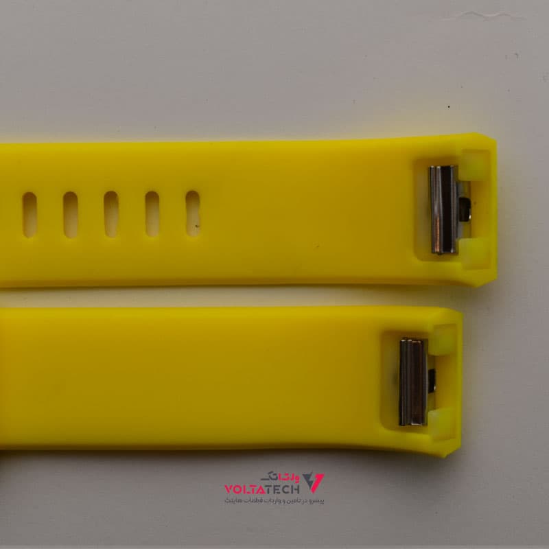 بند ساعت هوشمند Fitbit سیلیکونی رنگ زرد — تصویر ۳