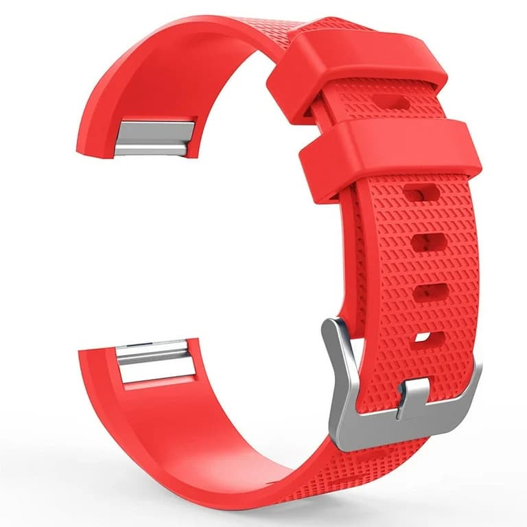 بند ساعت هوشمند Fitbit سیلیکونی رنگ قرمز — تصویر ۳